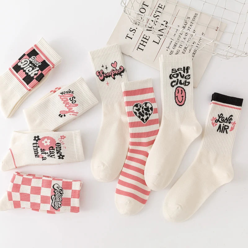 Korean Pink Y2k Vibe Socks