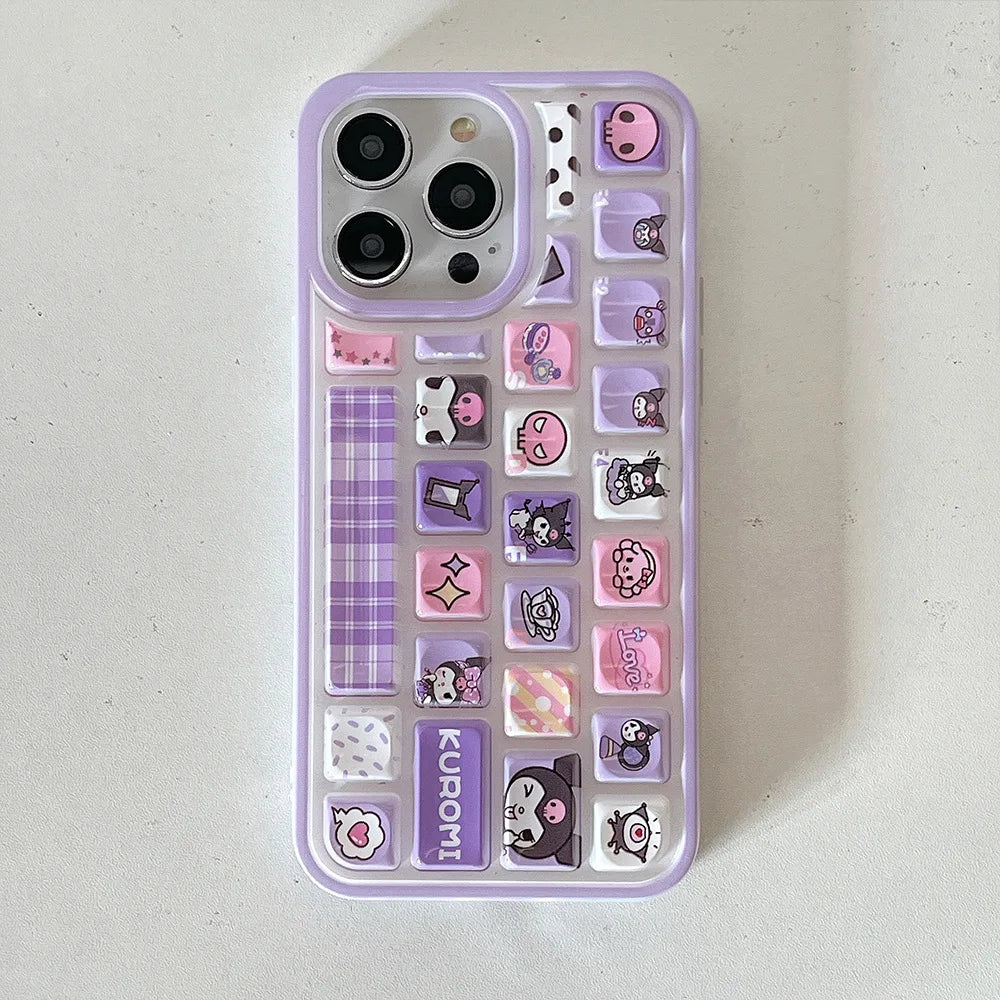 Kawaii Cartoon Keyboard ASMR Phone Case