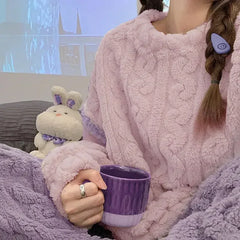 Soft Winter Velvet Pajama Sets