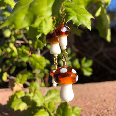 Cute Small Mushroom Dangle Earrings