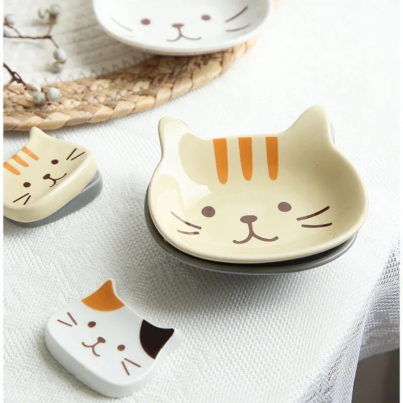 Cute Cat Ceramic Seasoning Dish