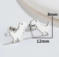 Cute Digital Dinosaur Earrings