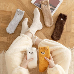 Teddy Bear Cute Cozy Socks 🧸