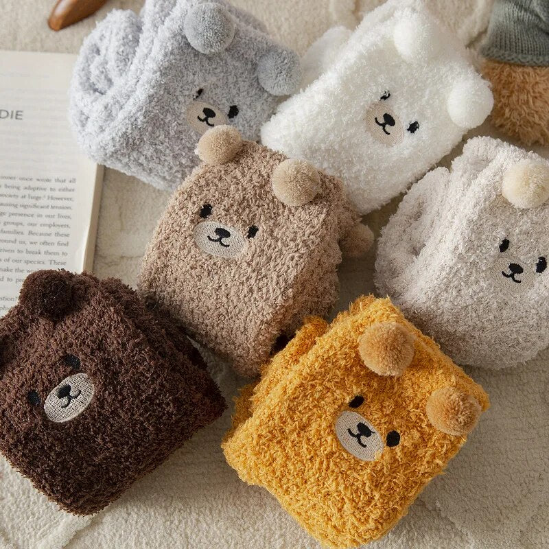 Teddy Bear Cute Cozy Socks 🧸