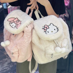 Small Kawaii Cartoon Plushie Fluffy Backpack