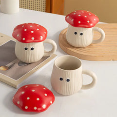 Cute Mushroom Ceramic Coffee Cup