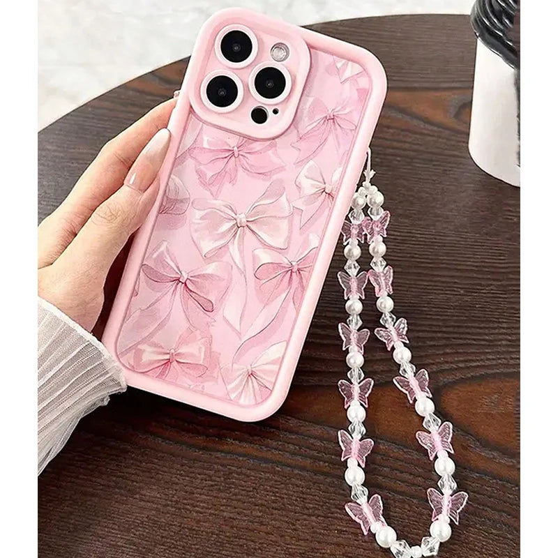 Pink Bow Pattern Phone Case