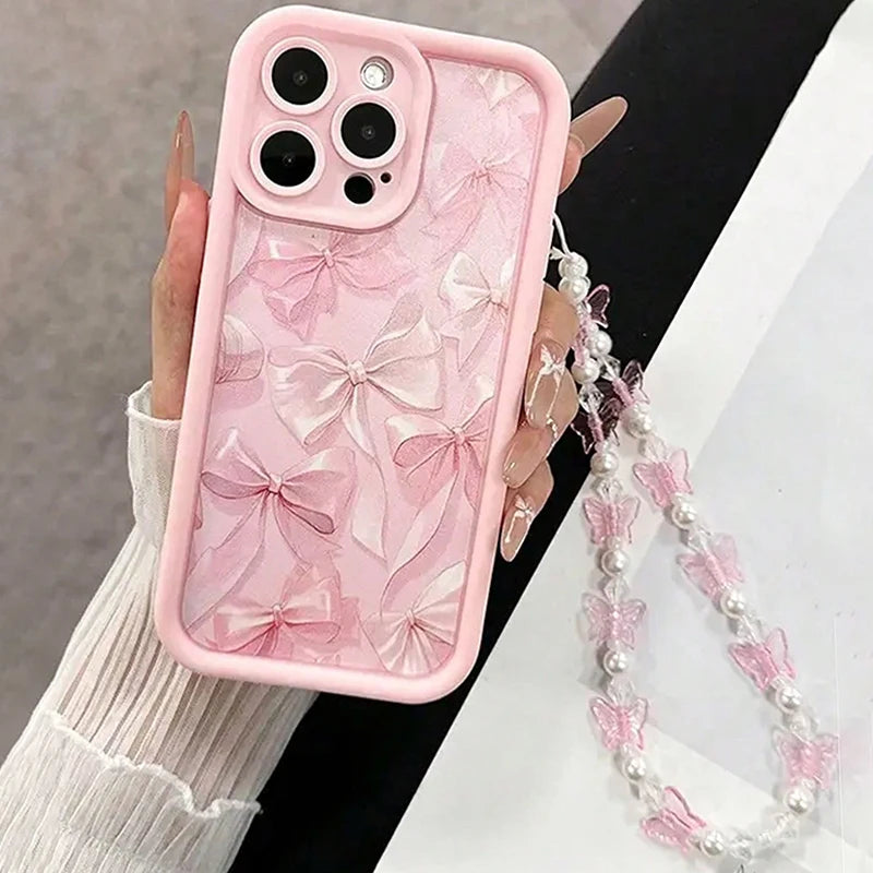 Pink Bow Pattern Phone Case