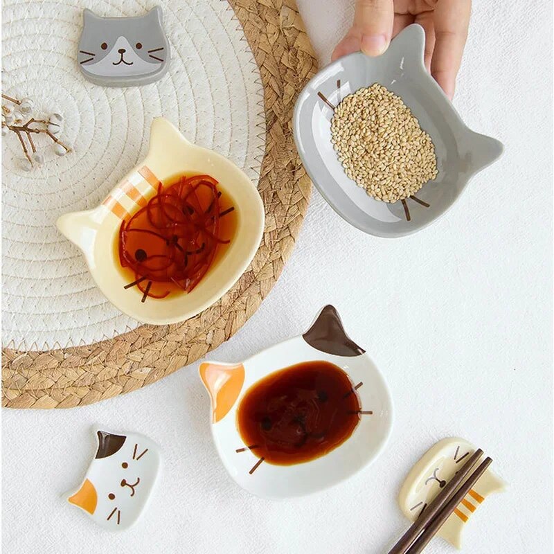 Cute Cat Ceramic Seasoning Dish