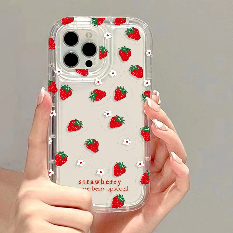 Cute Strawberry Pattern Phone Case