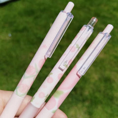 6pcs Pink Tulip Gel Pen Set