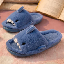 Load image into Gallery viewer, Fluffy Shark Winter Slippers
