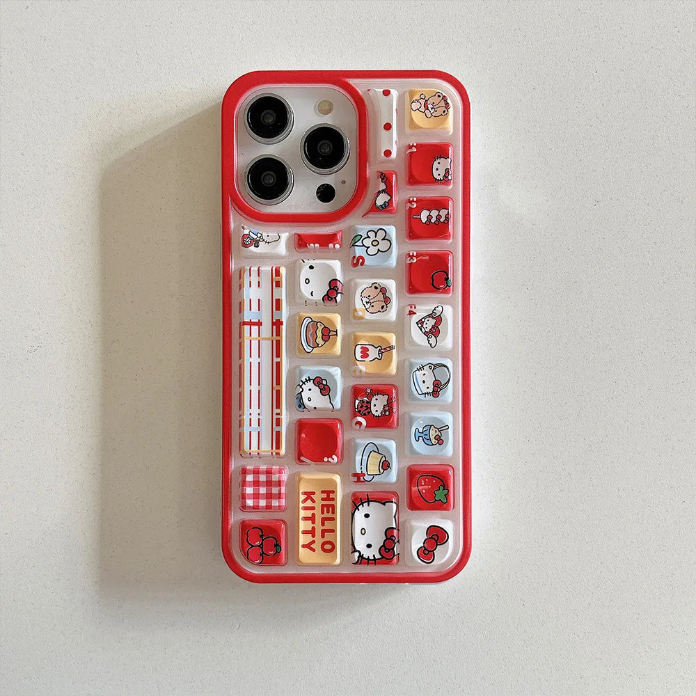 Kawaii Cartoon Keyboard ASMR Phone Case