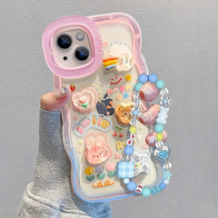 Kawaii Bead Bracelets Charm Phone Case