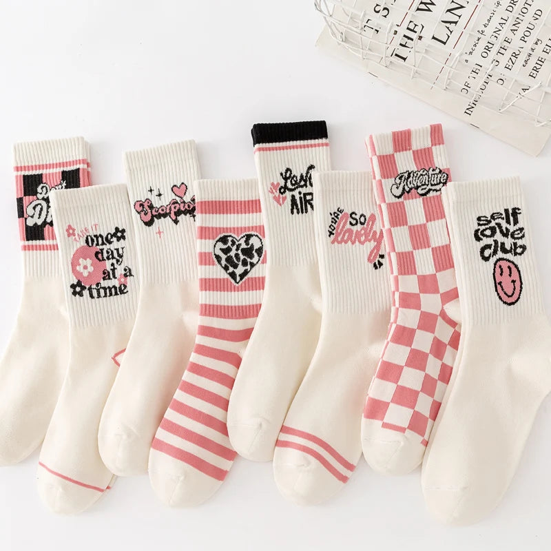 Korean Pink Y2k Vibe Socks