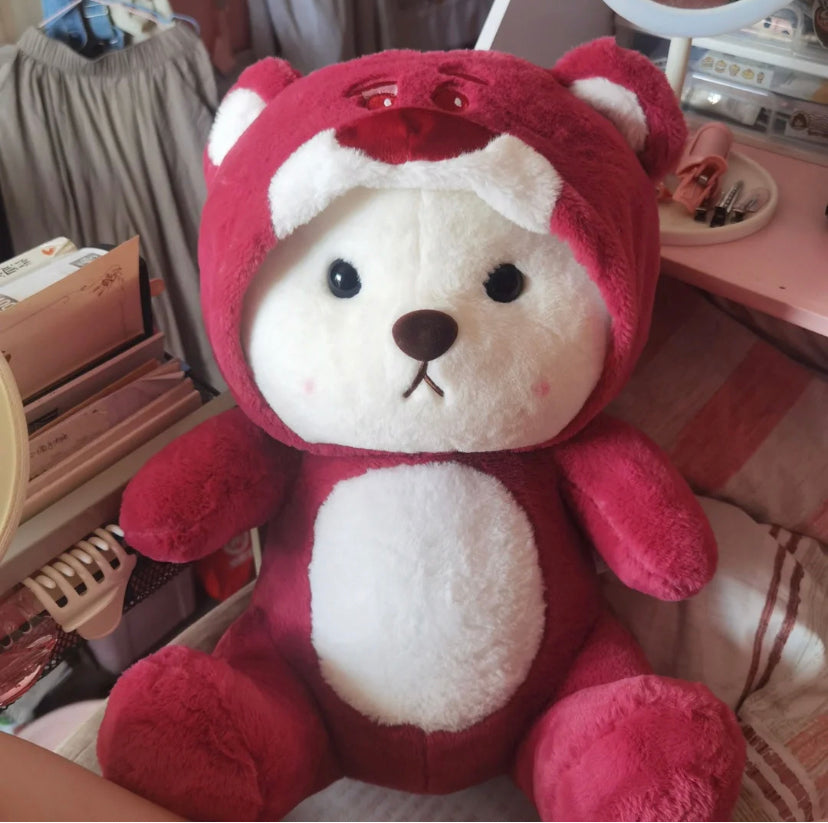 Kawaii Strawberry Teddy Bear Plush