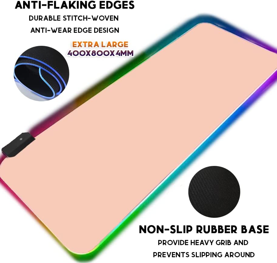 Extra Large Pastel Pink RGB Mousepad