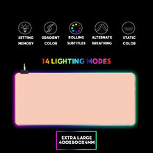 Load image into Gallery viewer, Extra Large Pastel Pink RGB Mousepad

