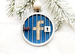 2022 Facebook Jail Funny Ornament