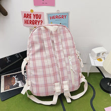 Load image into Gallery viewer, Kawaii Plaid Transparent Backpack
