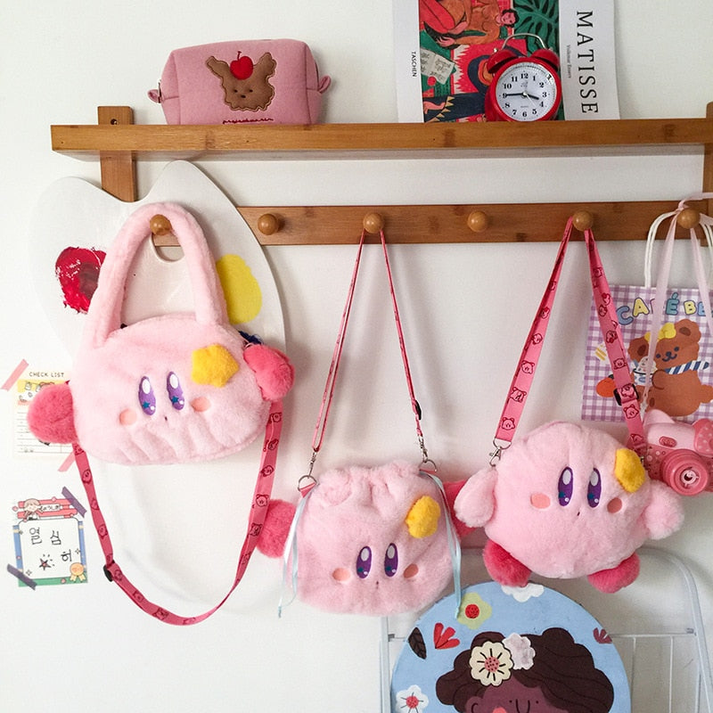 Cute Soft Fluffy Kirby Crossbody Bag