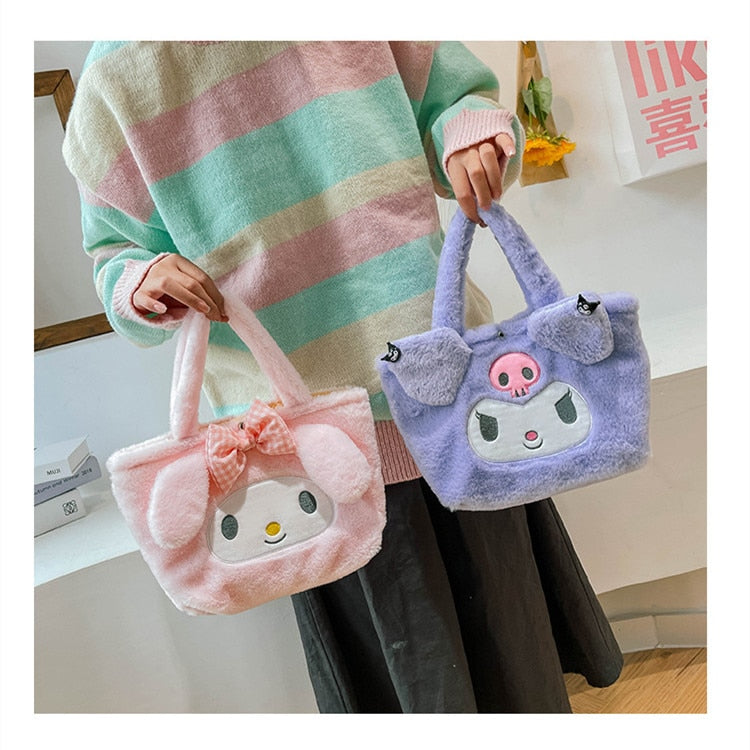 Kawaii Fluffy Plush Handbag