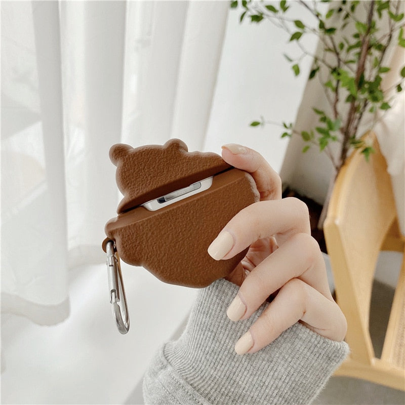 Cookie Teddy Bear Airpods Case