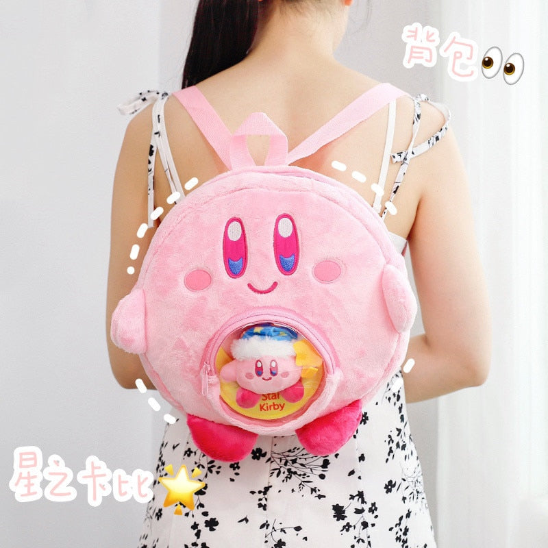 Kawaii Kirby Star Plush Backpack