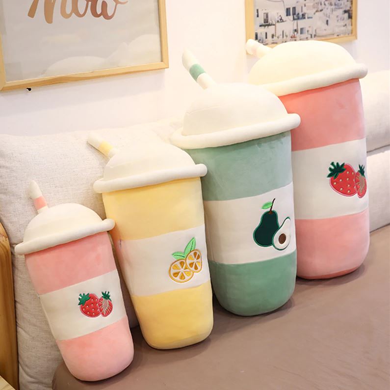 Kawaii Milk Bubble Tea Cup Plushies