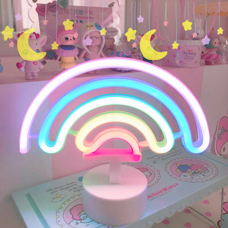 Cute Led Signes Cute Rainbow LED Neon Light Sign – My Kawaii Space