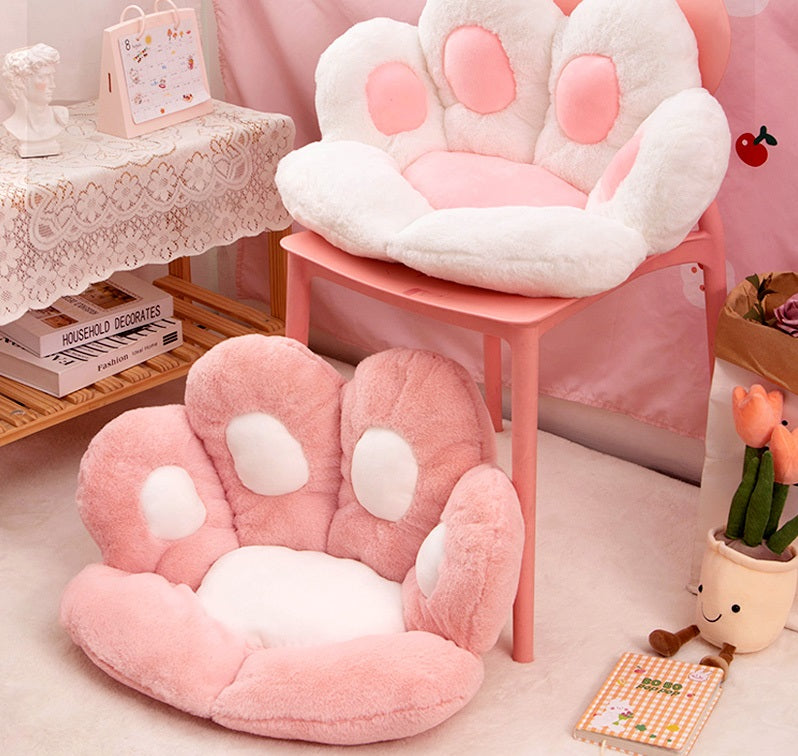 Paw Cushion Cute Cat Plush Chair Child Seat Butt Sofa Back Pillow