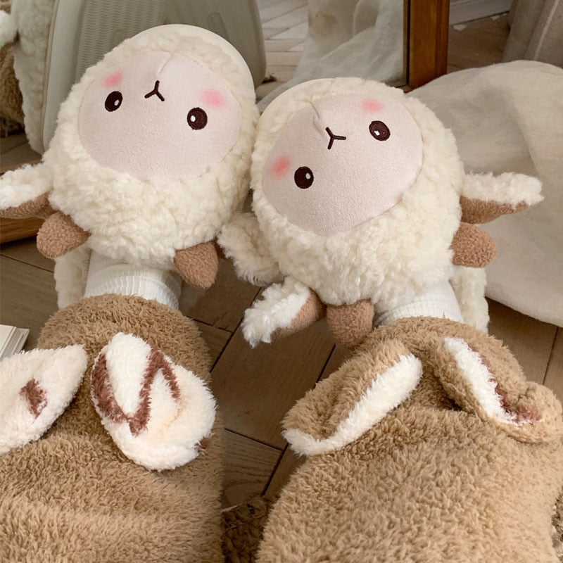 Kawaii Sheep Fluffy Slippers
