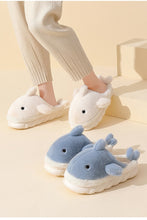 Load image into Gallery viewer, Fluffy Shark Warm Winter Slippers
