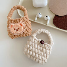 Load image into Gallery viewer, Knitted Teddy Bear Airpods Bag
