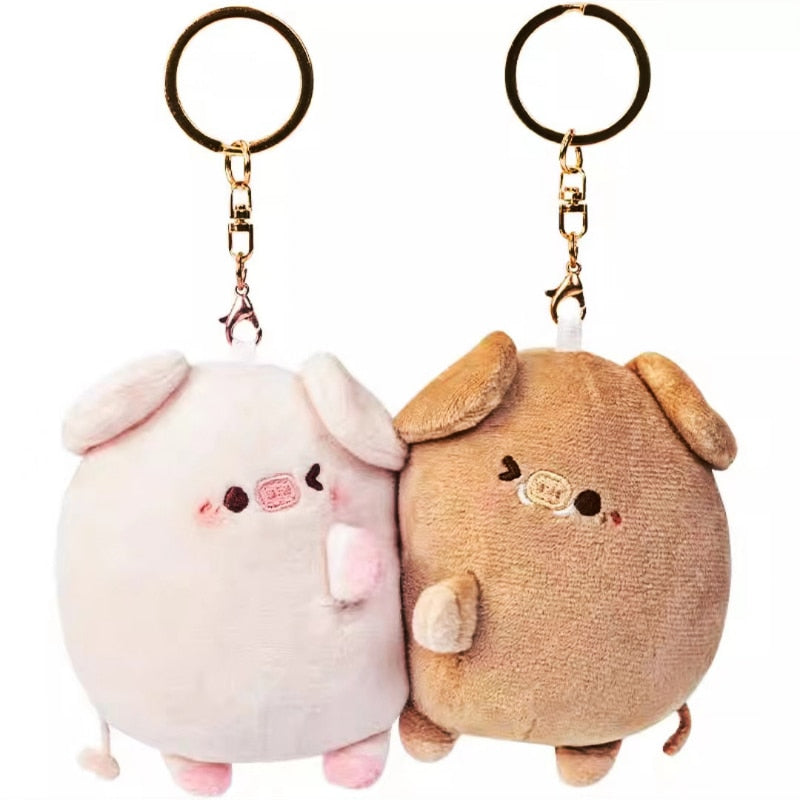 Piggy Couple Magnet Keychain
