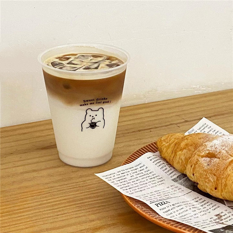 Kawaii Bear Coffee Straw Cup