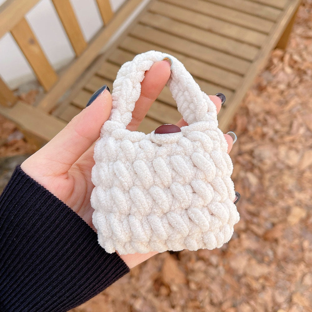 Knitted Teddy Bear Airpods Bag