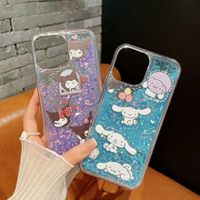 Load image into Gallery viewer, Bling Bling Quicksand Cartoon Case
