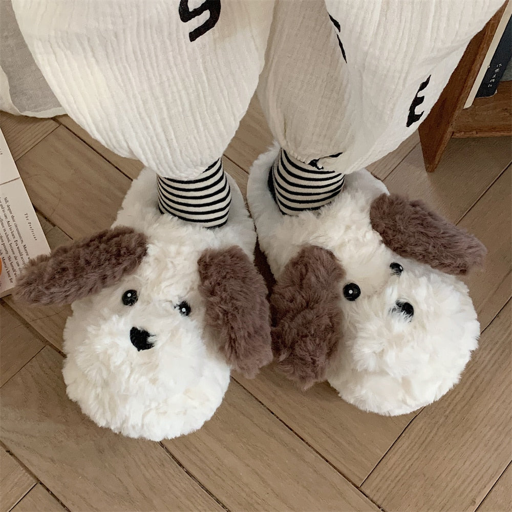 Fluffy Cute Doggo Slippers
