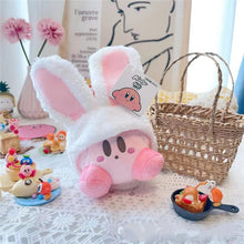 Load image into Gallery viewer, Kawaii Kirby Bunny Plush Keychain
