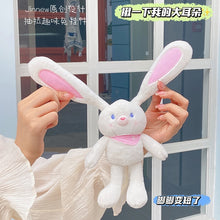 Load image into Gallery viewer, Kawaii Pulling Ears Bunny Plush Keychain
