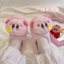 Load image into Gallery viewer, Cute Fluffy Star Kirby Slippers
