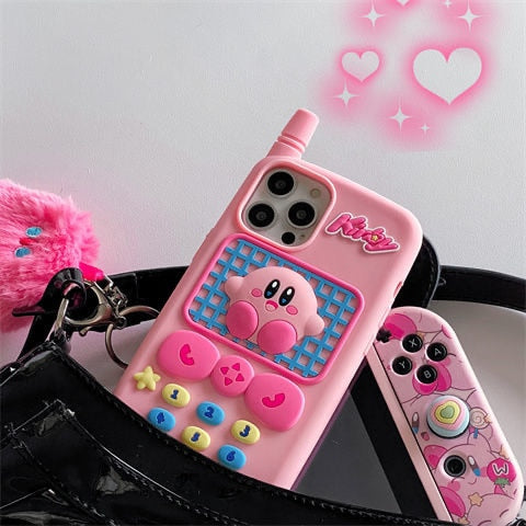 Kawaii Retro Kirby 3D Phone Cases