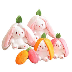 Kawaii Bunny Strawberry Carrot Plush