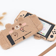 Load image into Gallery viewer, Cute Bear Boba Plush Nintendo Switch Cover Case

