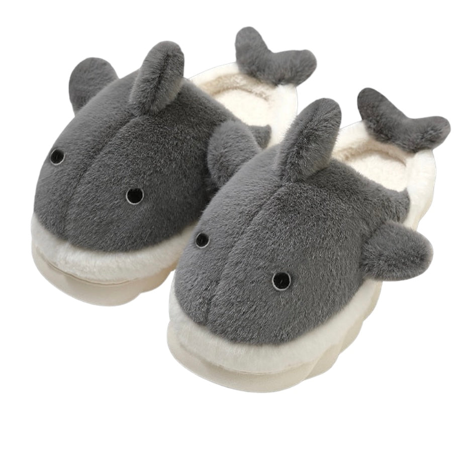 Fluffy Shark Warm Winter Slippers