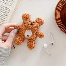 Load image into Gallery viewer, Cookie Teddy Bear Airpods Case - My Kawaii Space
