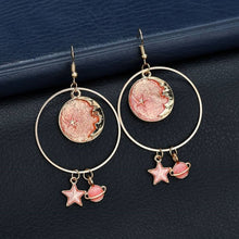 Load image into Gallery viewer, Starry Night Moon Drop Earrings
