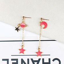 Load image into Gallery viewer, Starry Night Moon Drop Earrings
