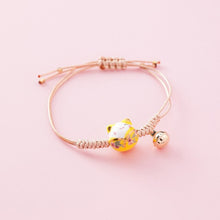 Load image into Gallery viewer, Hand-knitted Ceramic Fortune Cat Bracelets
